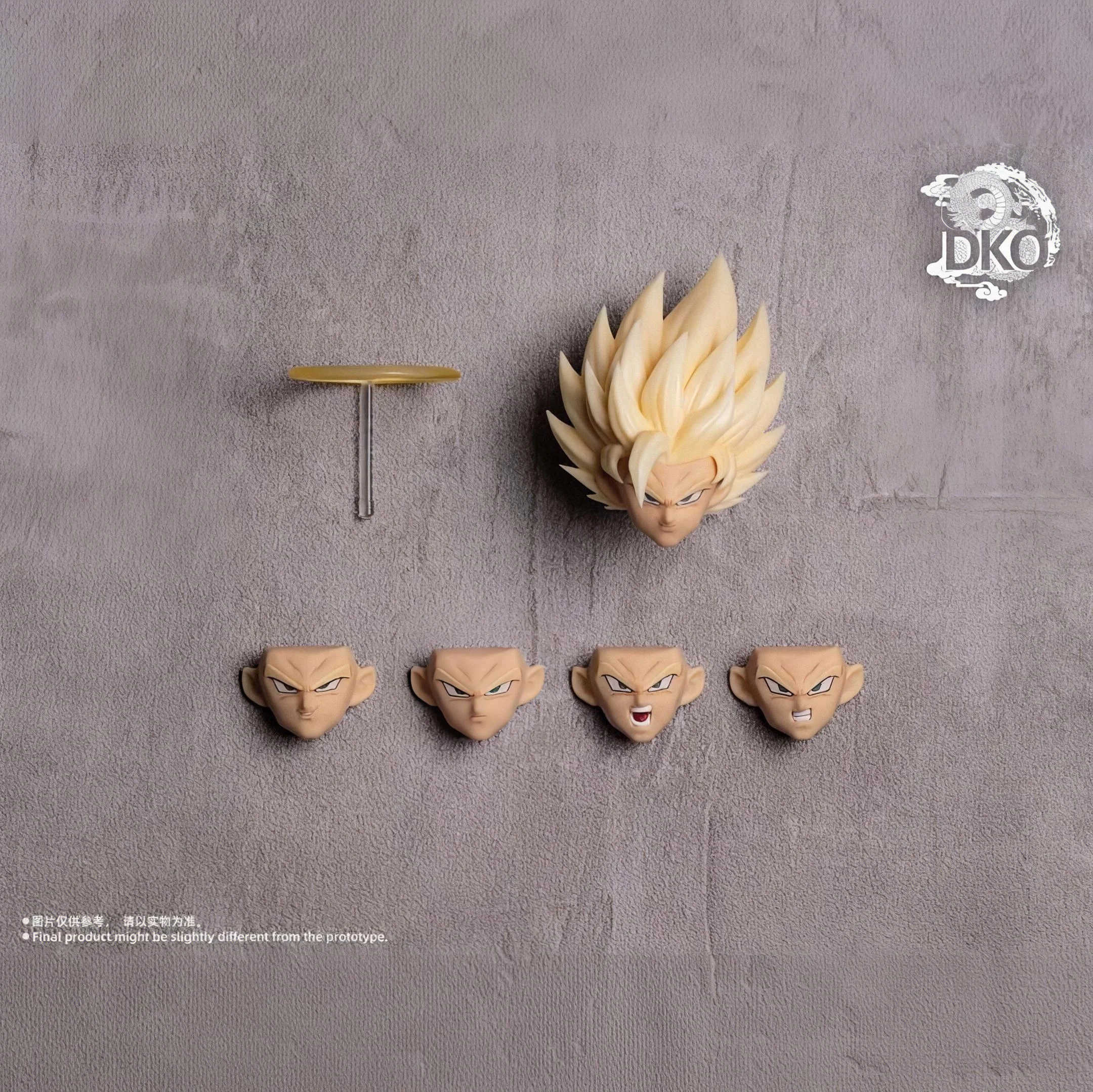 [In Stock] DKO Studio Super Saiyan 2 Goku Head Sculpt Accessory Pack Dragon Ball DKO Goku Head 1/12 Action Figure Accessories view 3