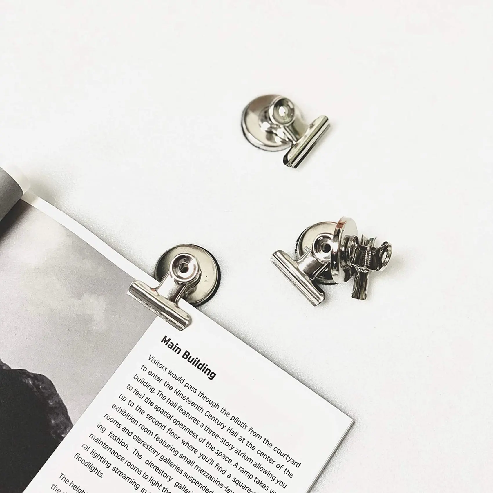 CYCLI-40 Pack Magnetic Clips,Scratch-Free Refrigerator Strong Magnet Clips,Binder Clips Paper Clamps,Whiteboard Magnets Clips
