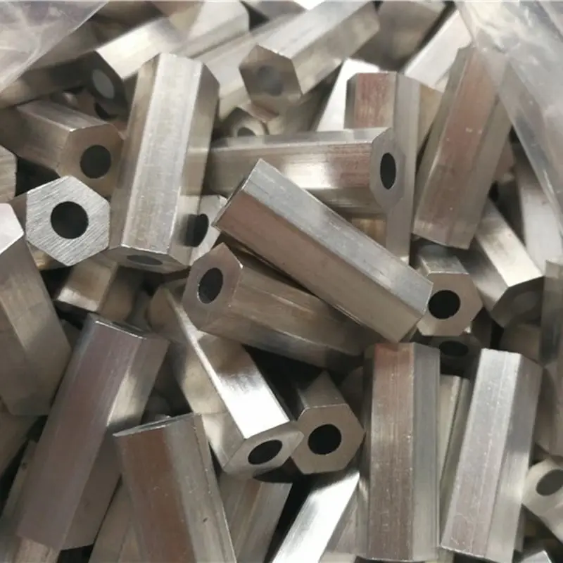 Tubo Hexagonal 6063 AL, tubo de aluminio Hexagonal, varilla de aluminio hexagonal hueca, modelo DIY personalizado