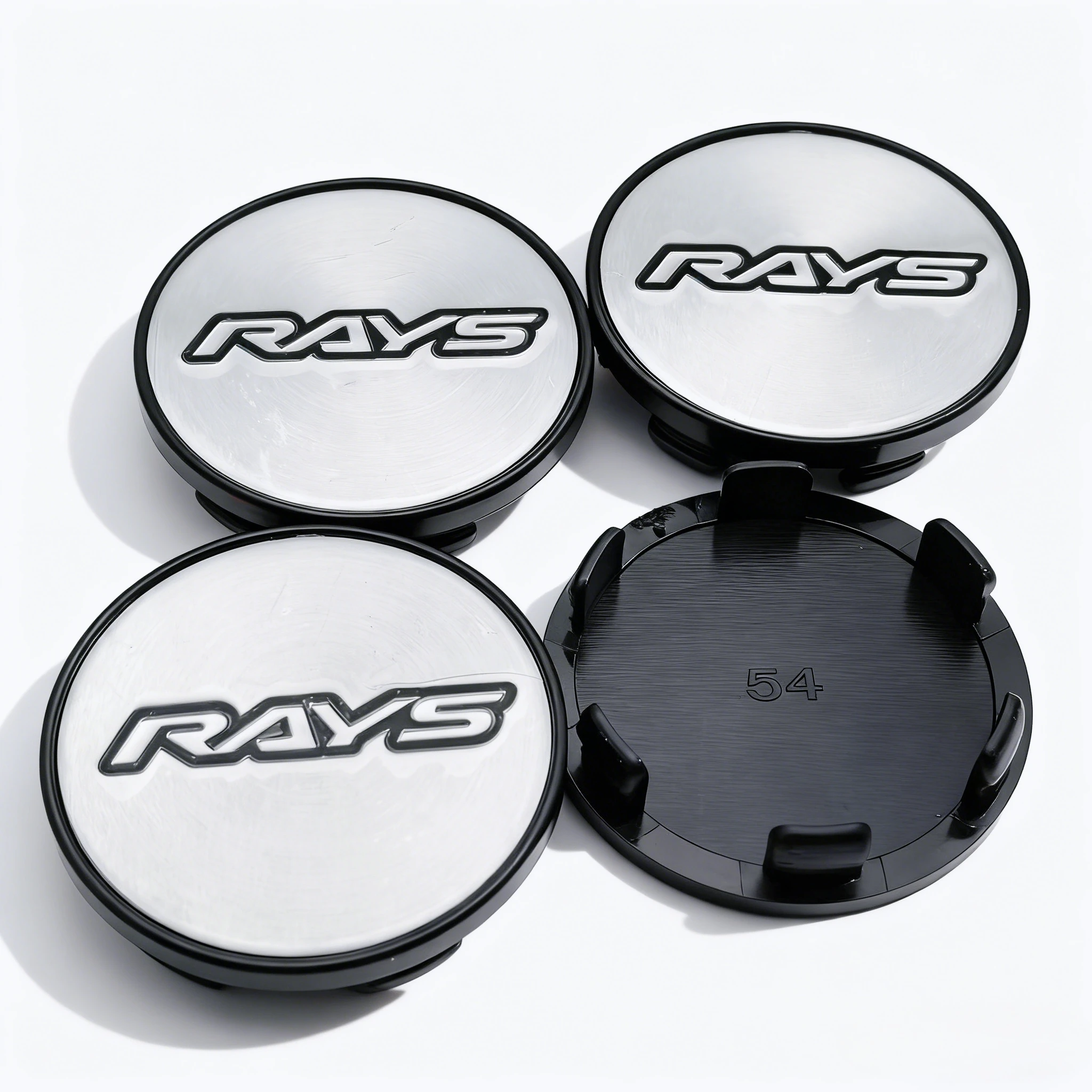 4 قطعة JDM الفضة الأسود الأشعة شعار شعار سيارة عجلة مركز قبعات 54 مللي متر 49 مللي متر حافة Hubcaps غطاء عجلات غطاء محور استبدال اكسسوارات السيارات #6