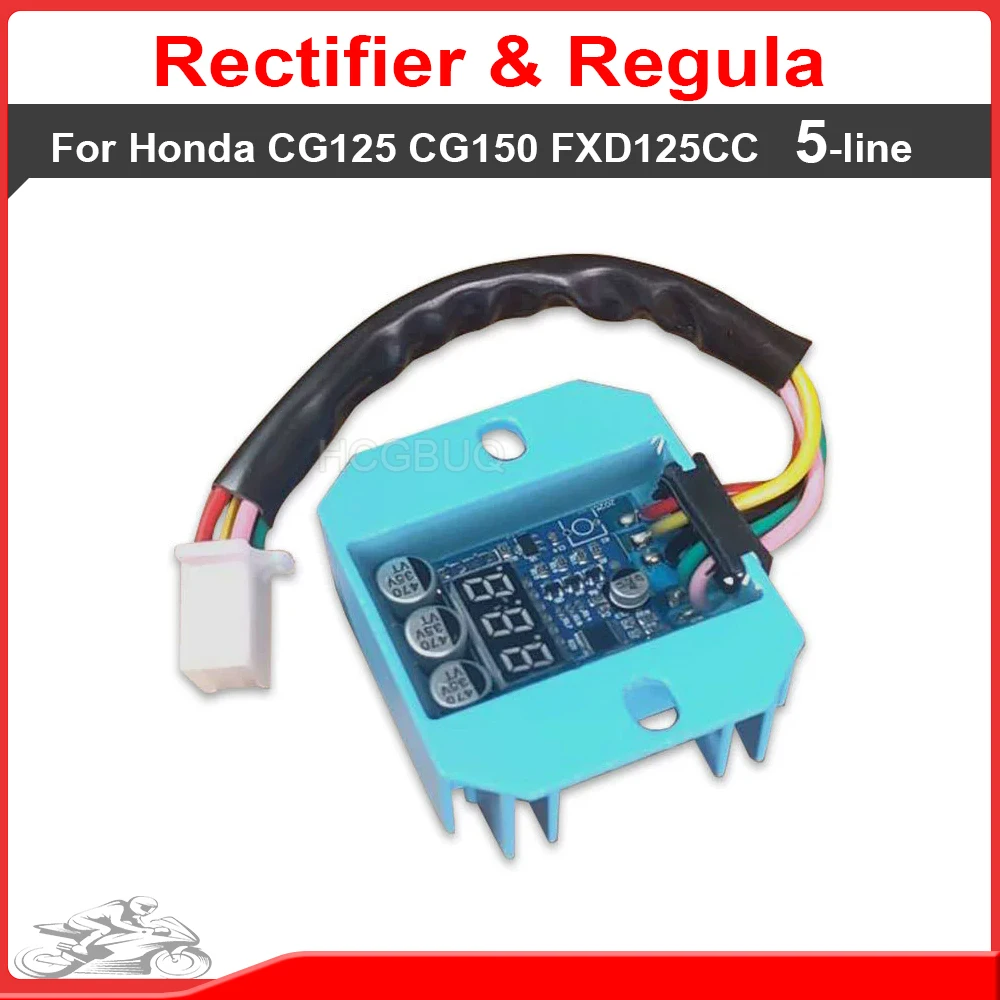 Motorcycle Intelligent Detection Automatic Adjust Voltage 5 Wire Voltage Regulator Rectifier For Honda CG125 CG150 FXD125CC