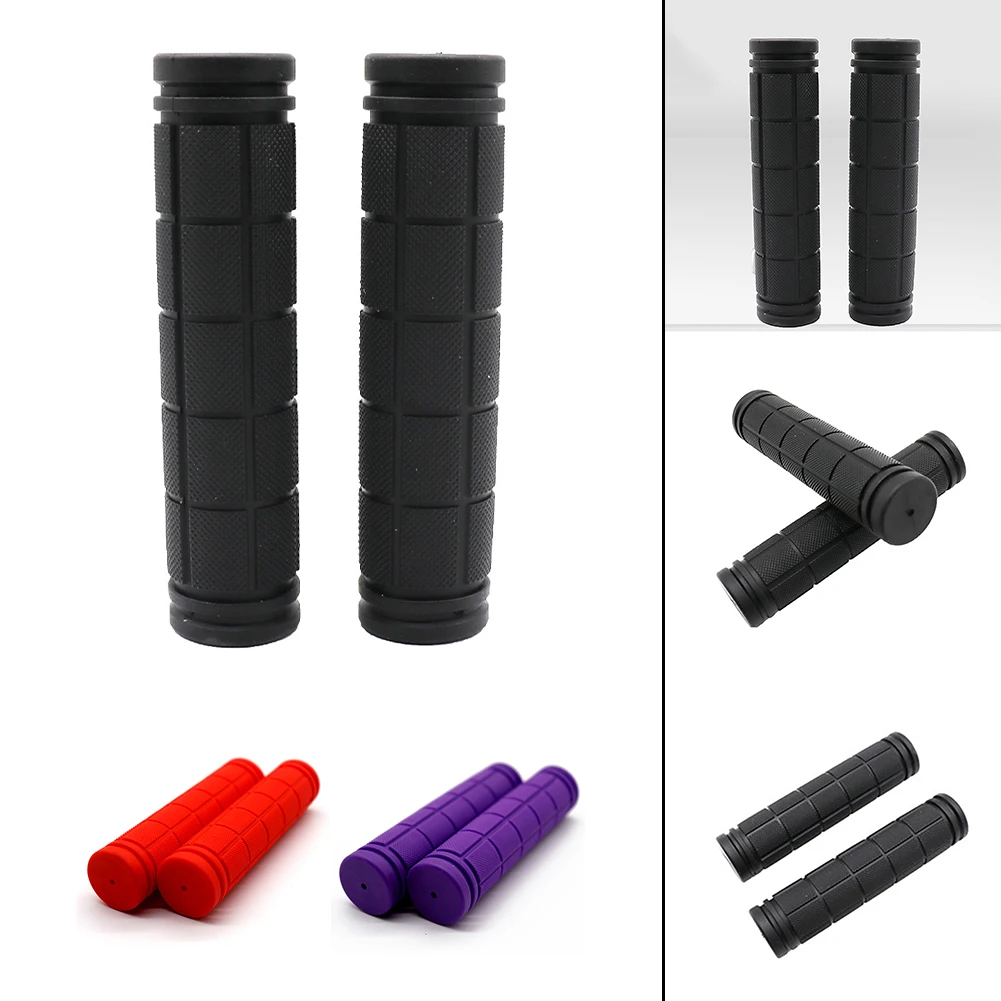 Handle Grip Handlebar Accessories Anti Slip Shock Absorption 3 Colors Bicycle Comfortable For 22mm Part Replacement Soft Rubber