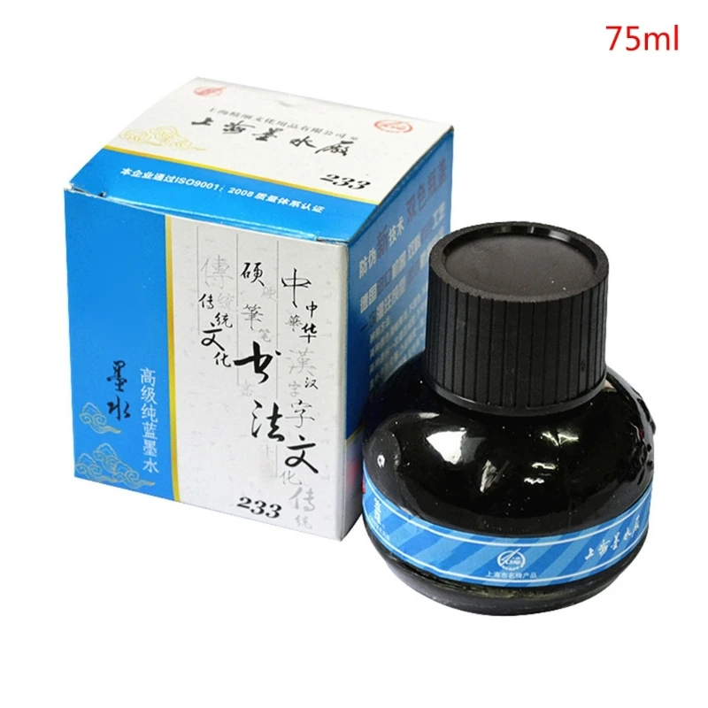 Glass Bottled Smooth Fountain Pen Writing for Refilling Inks Stationery School Supplies QXNF