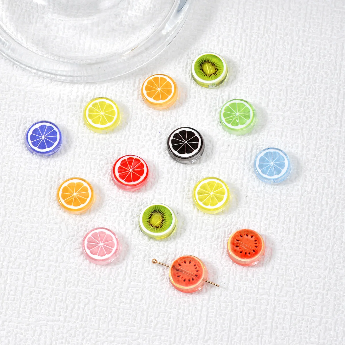 20pcs 12mm Lemon Beads Acrylic Loose Spacer Beads For Jewelry Making Accessories DIY Pendant Bracelet Necklace Handmade Supplies
