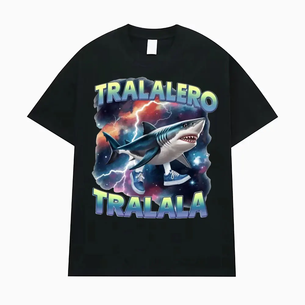 Tralalero Tralala Funny Shark  Meme T-shirt Gifts Men Women's Fashion Male Casual Humor Oversized T Shirt Por Mayor Slaapshirt