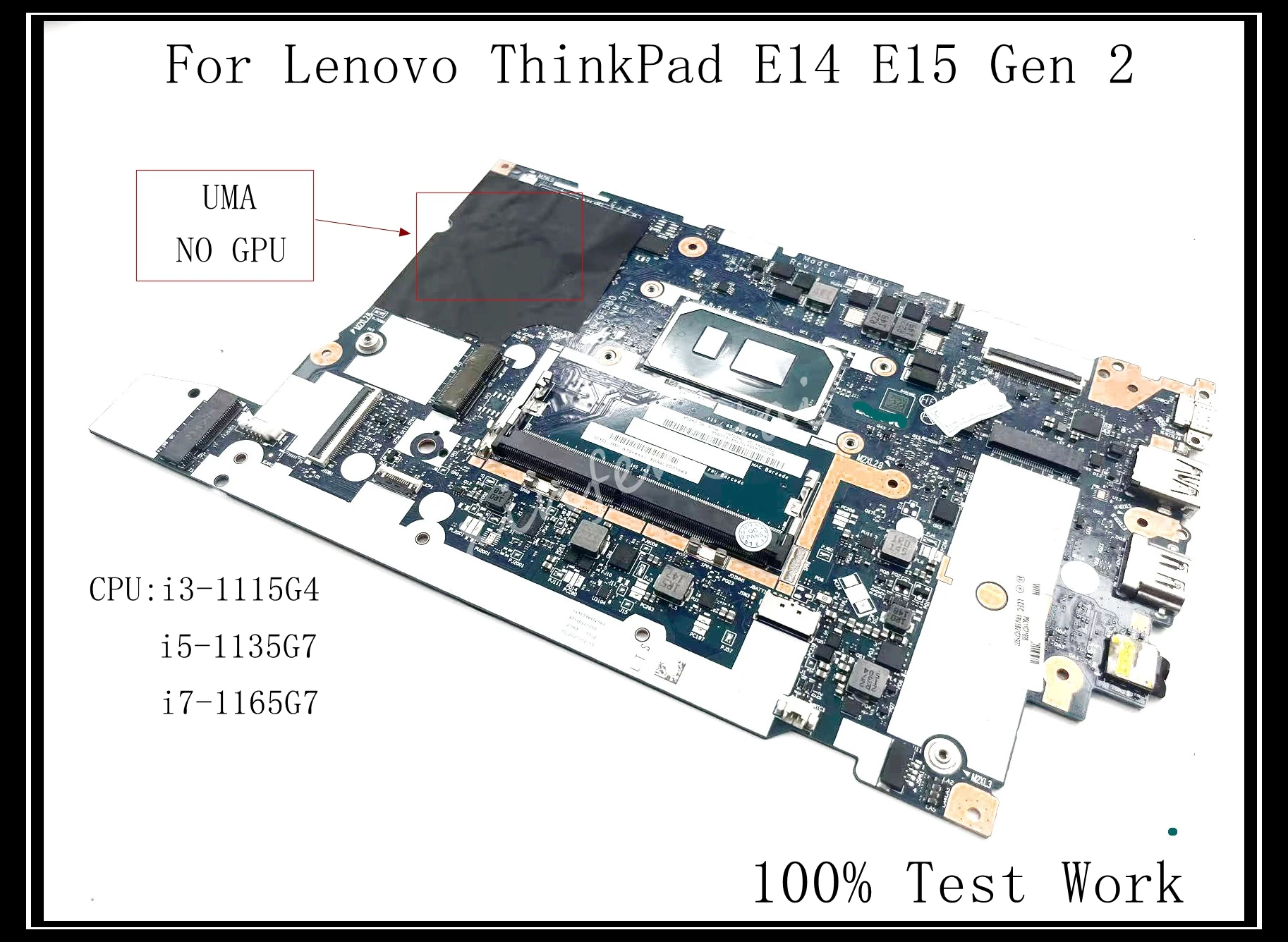GE4B0 66GE5B0 NM-D011 For Lenovo ThinkPad E14 E15 Gen 2 Laptop Motherboard DDR4 UMA With I3 I5 I7 11th Gen CPU 100% Test Work
