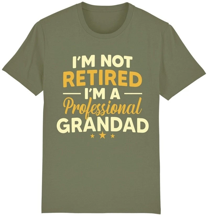 أنا لست متقاعدًا أنا جد محترف تي شيرت مضحك هدية التقاعد فكرة وصول جديد موضة الصيف القطن قصير الأكمام المحملة