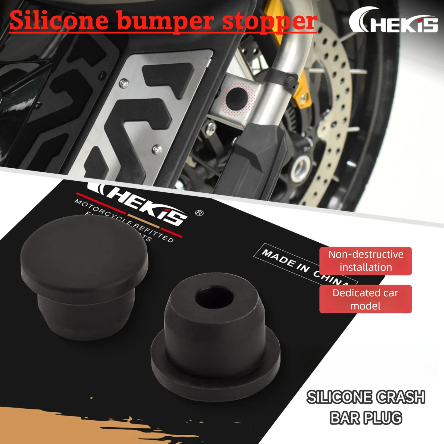 Chekis é compatível com as peças de modificação do novo modelo Zontes 368g de 2026, tampões de proteção para furos do para-choque, tampas para furos do para-choque, tampões de silicone para furos de pedal.