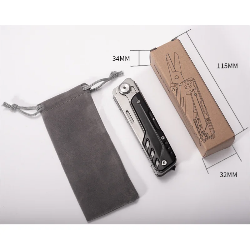 BHBT Outdoor Detachable Multi Function EDC Multitools Hand Tools Mini Pocket Folding Knife Scissors Screwdriver