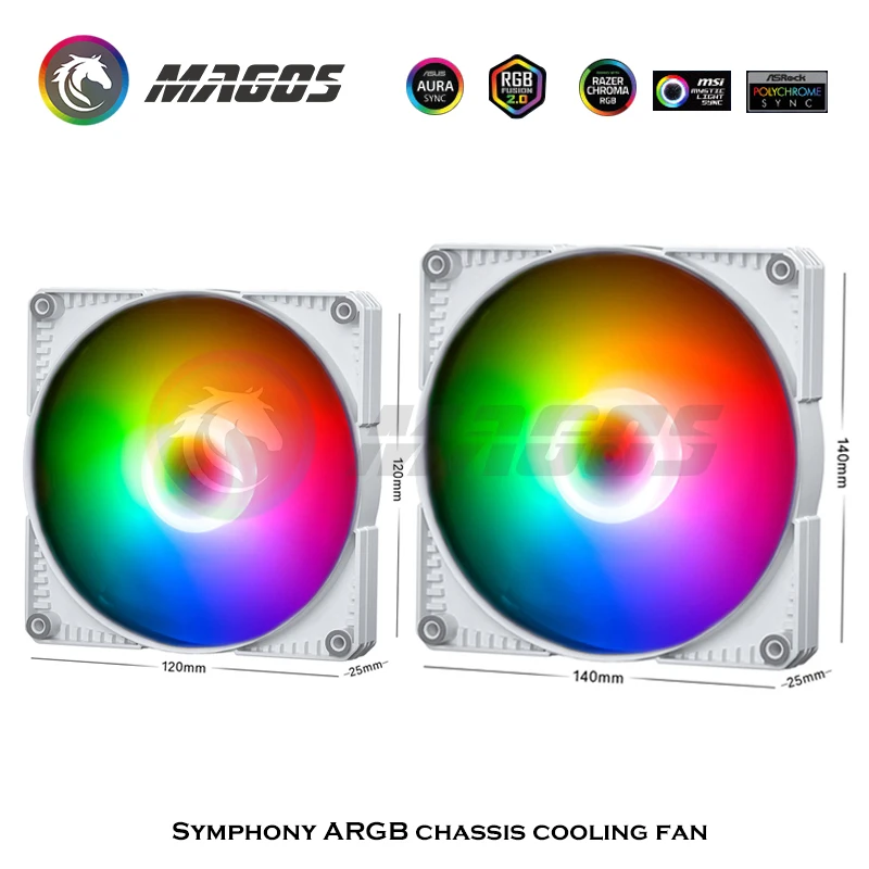 Phanteks 120MM PWM Ventole di raffreddamento silenziose 3 pezzi Kit 5V 3Pin ARGB AURA SYNC CPU Cooler Bianco per case del computer Radiatore per