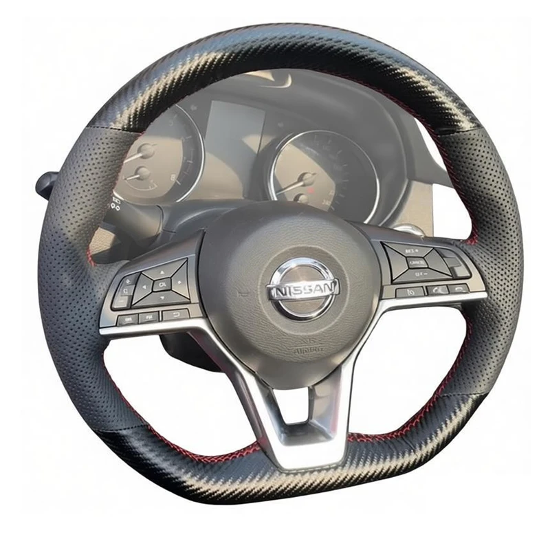

Car Steering Wheel Cover Braid Leather for Nissan Sylphy‌ Qashqai 2020-2025 Kicks X-trail Juke 2017-2021 Teana 2022 Micra Terra