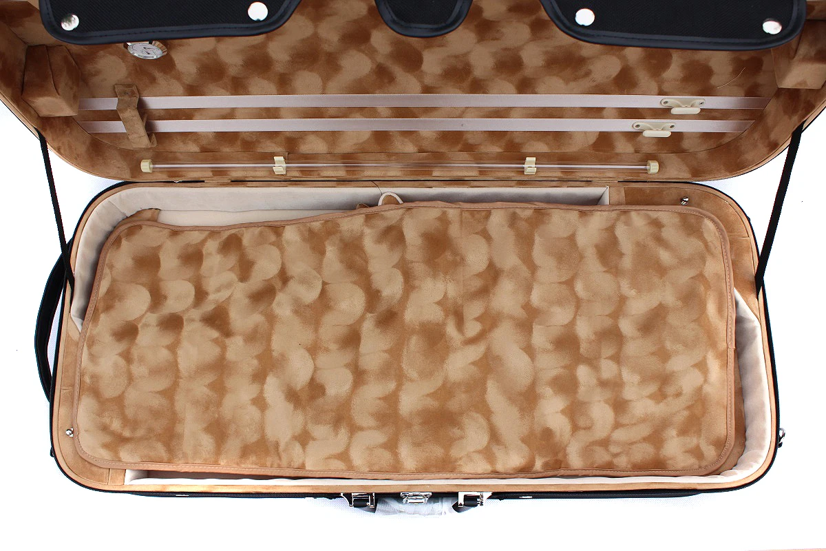 yinfente Violin Viola Case Double Violin Hard case Violin Box Wood Oblong Case Strong Light