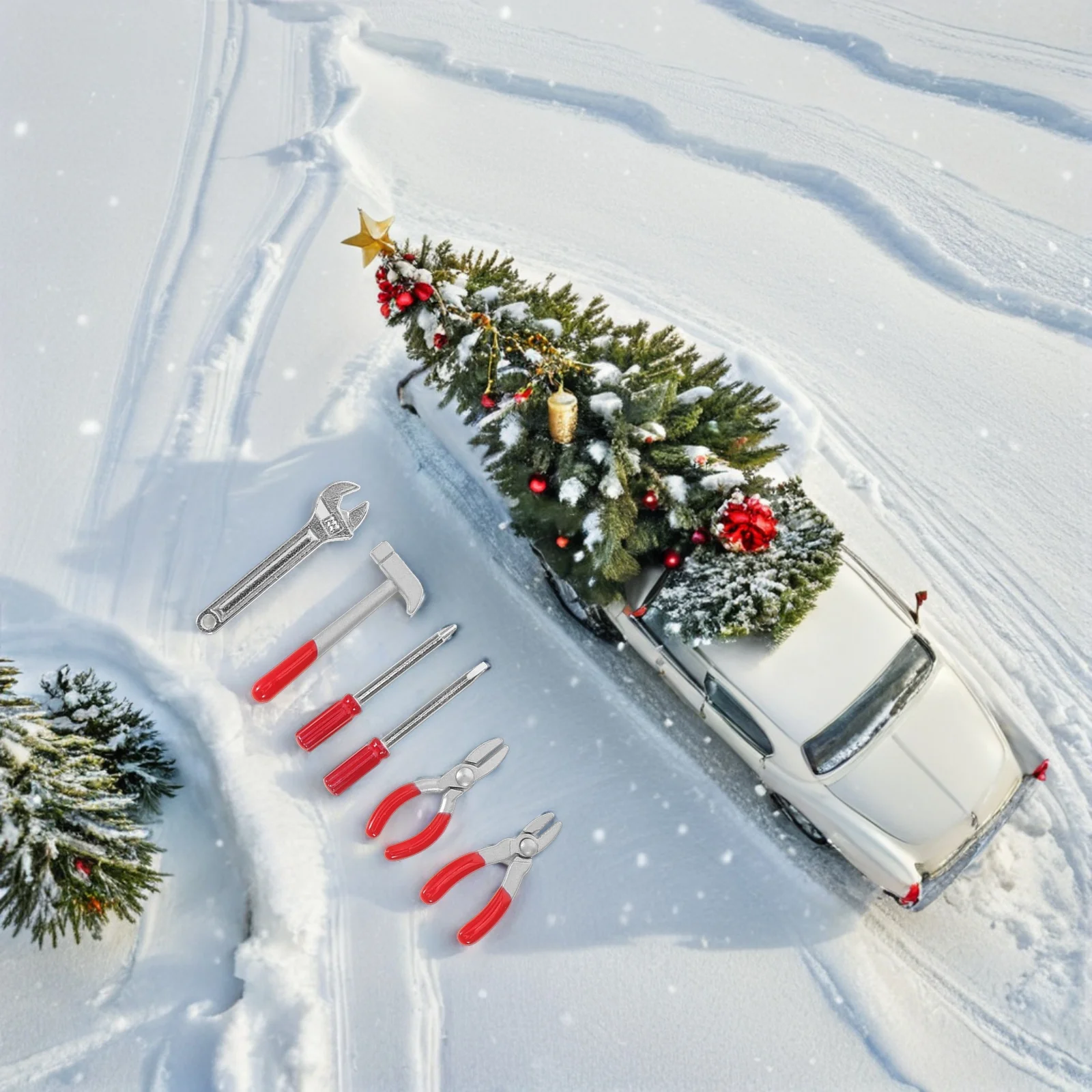 Mini outils de cour et de jardin, réparation du métal, petit ensemble d'outils créatifs, jeu de simulation, accessoires miniatures pour maison de poupée, 6 pièces