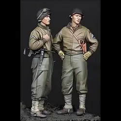 1/35 US Armored Division Two Person Set GK Resin Model Character Soldier Military Theme Action Character Model Toy Soldier Unpai