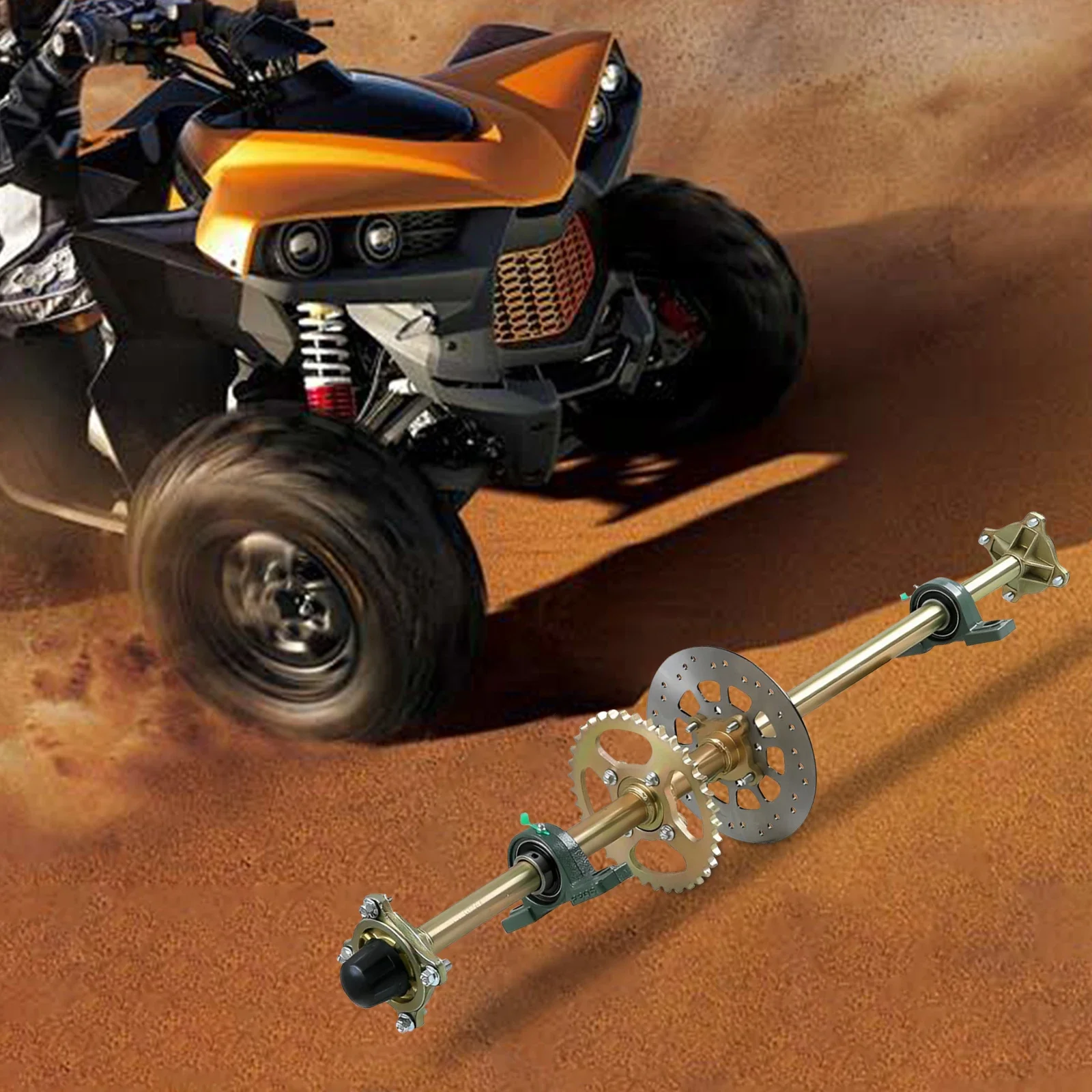 44 "محور خلفي مباشر محور عجلات مجموعة كاملة رمح ضرس وسادة كتلة الجمعية الخلفية لتقوم بها بنفسك دراجة صغيرة #2