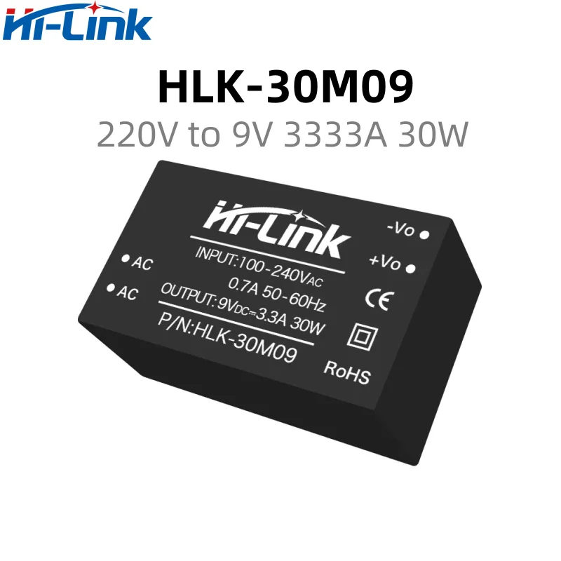 Hi-Link 범용 전원 공급 장치 컨버터 ODM OEM, HLK-30M12 30M09, 30M15, 30M24, 110V, 220V AC-DC, 220V-9V, 12V, 15V, 24V, 30W