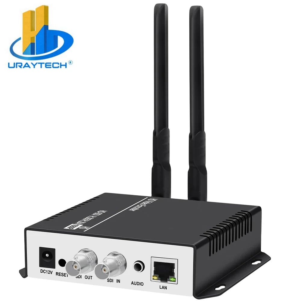 URay HEVC H265 /H264 HD SDI To RJ45 Ethernet Video Audio Encoder SDI Over IP Support SRT/ RTSP UDP /RTP Multicast