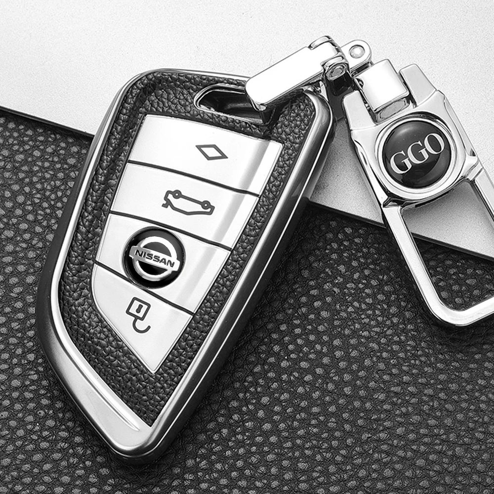 10pcs Car Key Badge Emblem Replacement Car Key Decoration Stickers For Nissan Nismo Tiida Teana GTR Juke Note Versa Almera TIIDA