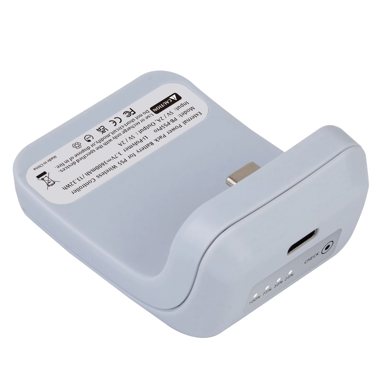 

High Capacity 3600mAh External Power Pack Battery for Sony PS5 DualSense Controller Wireless Gamepad Gaming Accessories