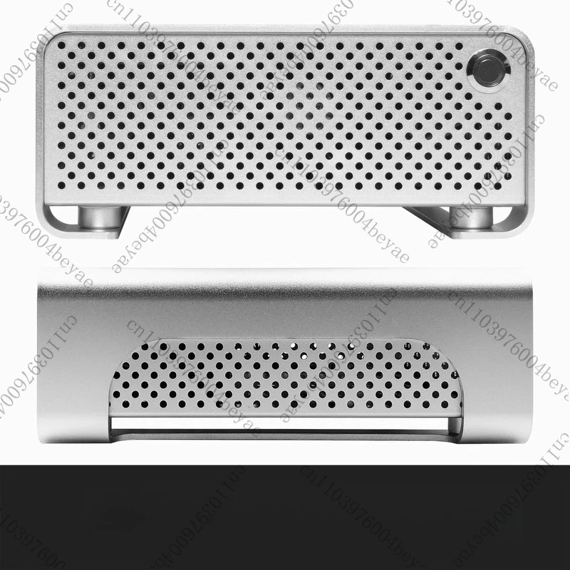 هيكل ITX صغير من الألومنيوم بالكامل من MGP مزود طاقة DC-ATX لسطح المكتب وشاشة عرض أساسية أفقية رفيعة للغاية هيكل صغير