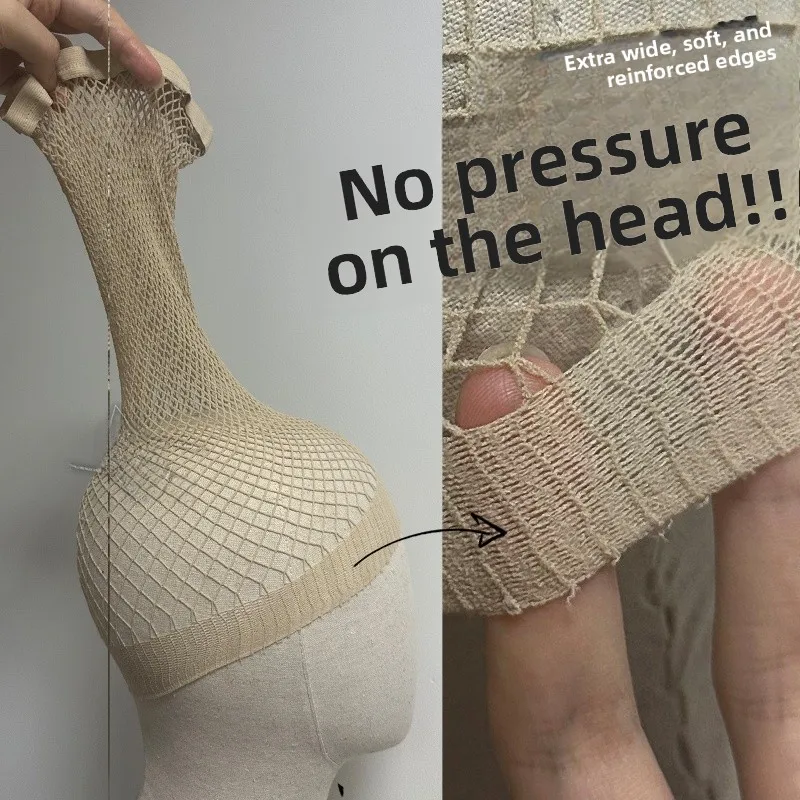 

Long Elastic Wide-d Hairnet Comfortable Str-Relief Design for Long Hair No Headache Special Large Head Size Two-Way Wear