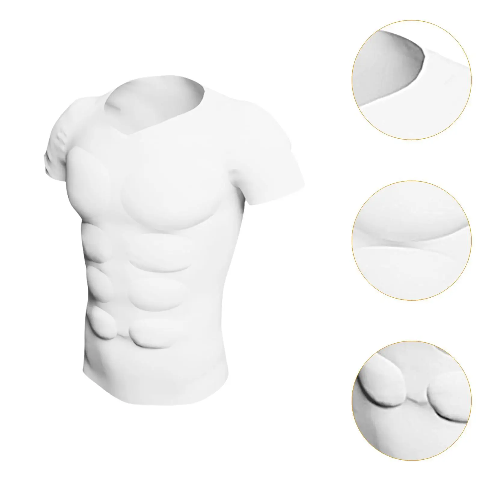 Camisa de traje muscular falso para hombre, cómoda camisa muscular acolchada para Cosplay de Halloween