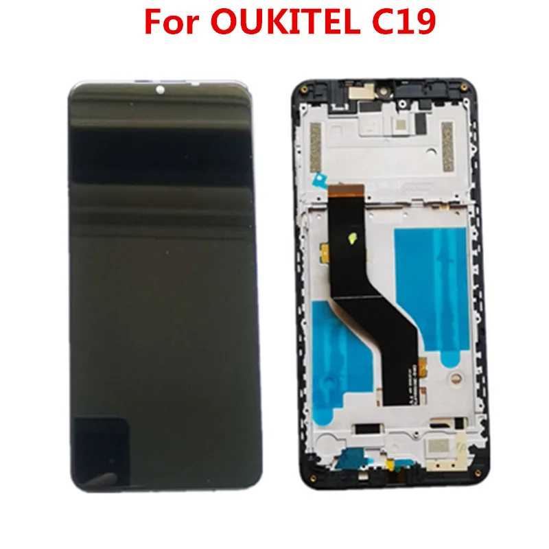 Original For OUKITEL C19 LCD Display With Frame + Touch Screen Digitizer Assembly Replacement Glass