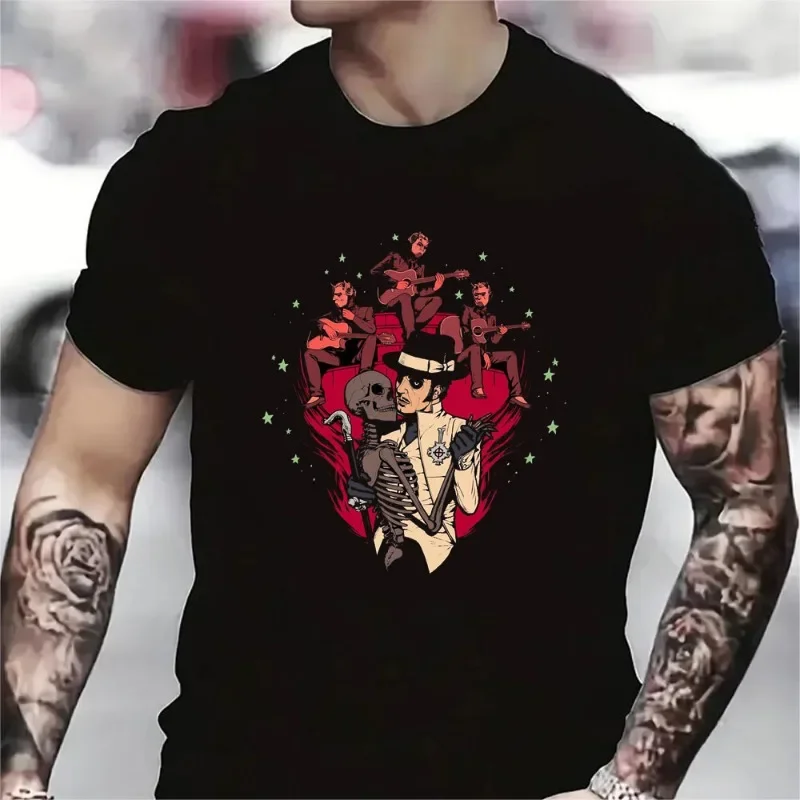 Unisex Fashion Streetwear Hipster Ropa Hombre 2024 New Ghost of Tsushima As Heavy Metal Band Music Parody Black T-Shirt image 5