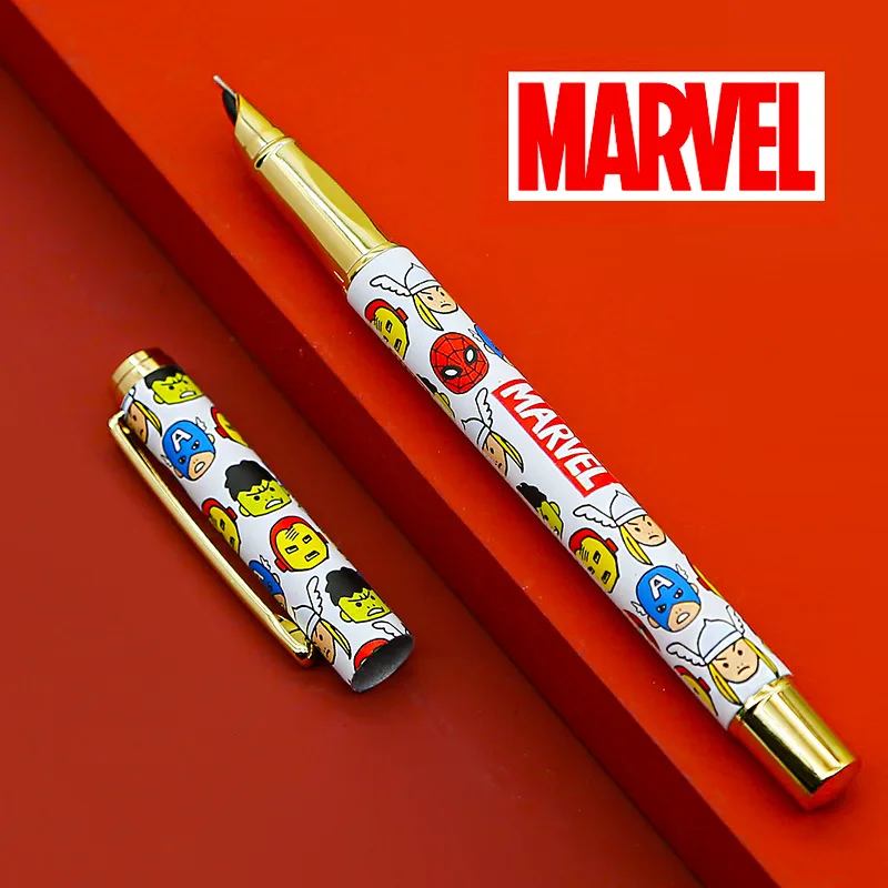 6pcs 0.38mm Disney Children's Pen Frozen Avengers Student Writing Pen Gift Box Set Christmas Gift