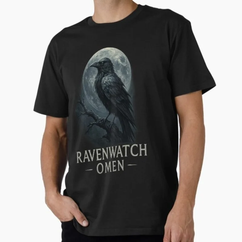 Ravenwatch Omen – Camiseta Viking Raven Norse Mythology Moon Gift Son Of Odin Valhalla Graphic Clothes Roupas com estampa de Odin Valhalla, todos os tamanhos S-6XL