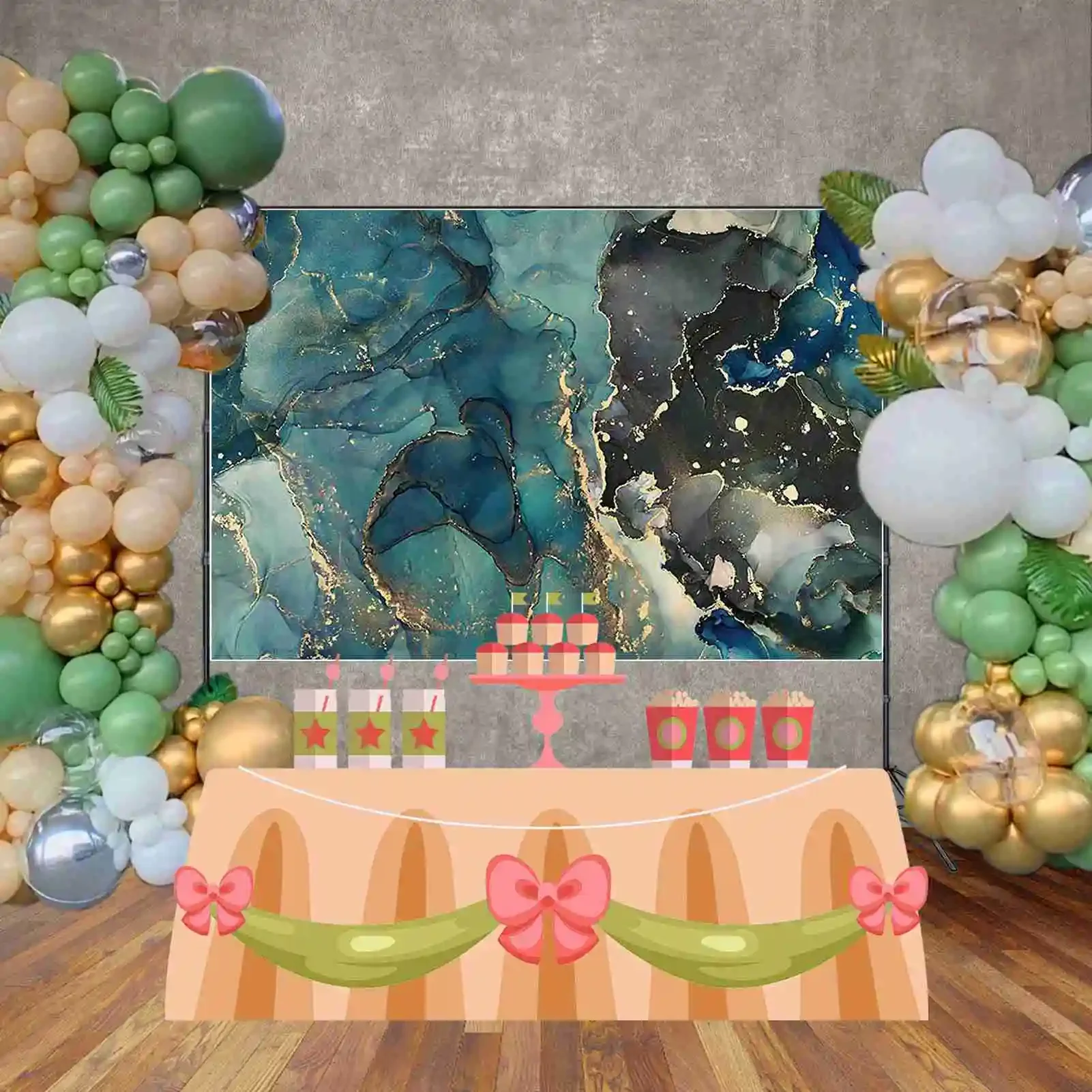 ดวงจันทร์. QG บทคัดย่อศิลปะเส้นพื้นหลังการถ่ายภาพของเหลวการเคลื่อนไหว Golden เส้นสีฟ้า Photozone ฉากหลังเด็กสตูดิโอ Props