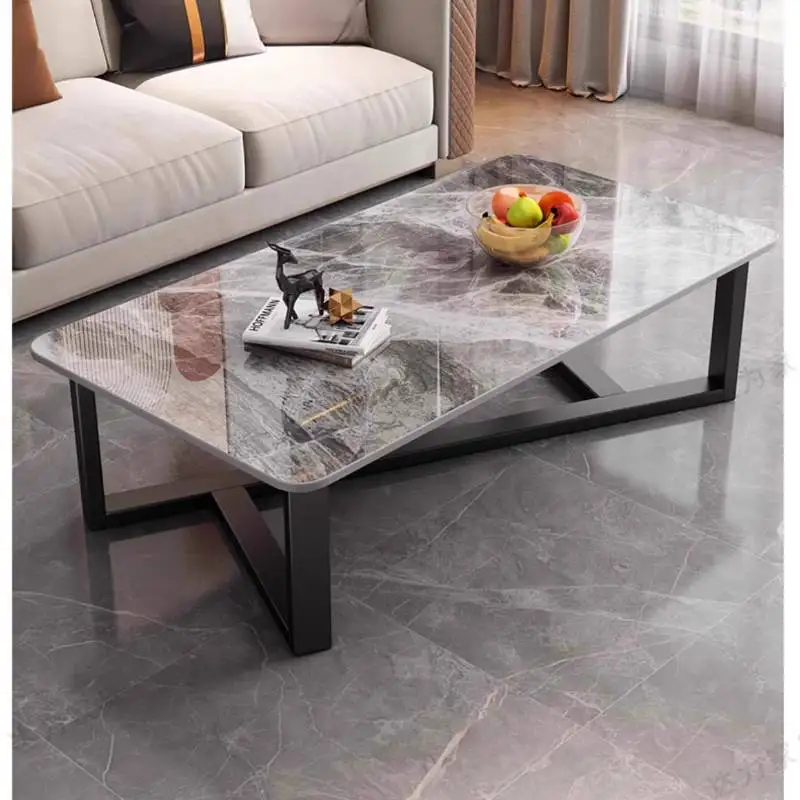 Irregular European Black Coffee Table Living Room Mesa Lateral Modern Coffee Table Marble Luxury Stolik Kawowy Home Furniture