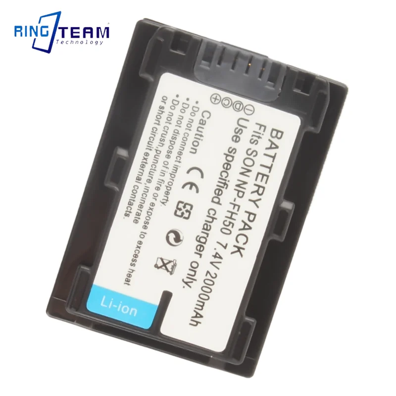 2 teile/lose NP-FH50 npfh50 batterie für sony NP-FH30 NP-FH40 NP-FP50 NP-FH70 NP-FH100 und DSC-HX1 hx100v hx200 hx200v DSLR-A230 a29