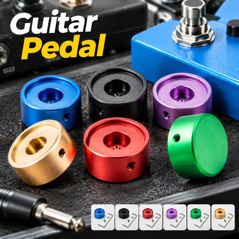 Guitar Effect Pedal Footswitch Topper Single Stompbox Button Cover Multicolored Electric Guitar Stomp Cap String Instrument