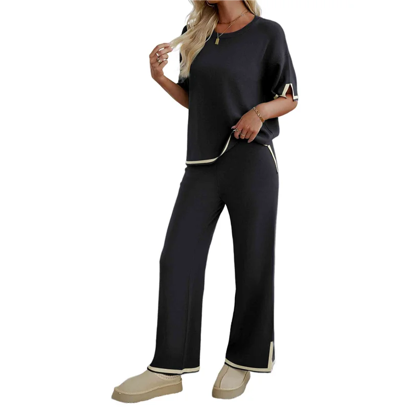 

【SEE】Women's Short Sleeve Tee And Pant 2 Piece Sleep Pajama Set