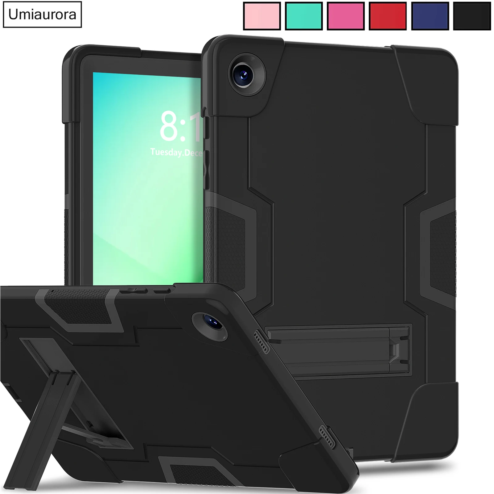 

For Samsung Tab A7 A8 A9 8.7" SM-X110 A11+ Plus 11 inch SM-X230 X210 T500 S6 Lite Shockproof Tablet Case Kickstand Rugged Funda