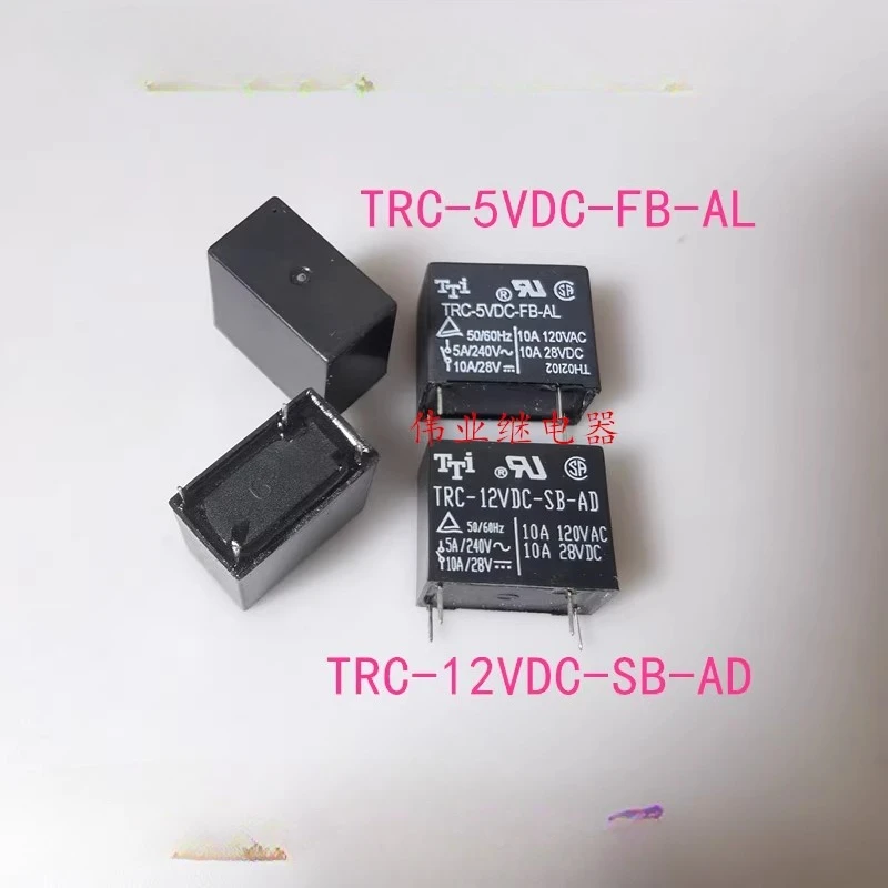 10 قطعة/الوحدة TRC-5VDC-FB-AL TRC-12VDC-SB-AD TRC-5VDC TTI التتابع 4 دبوس #1