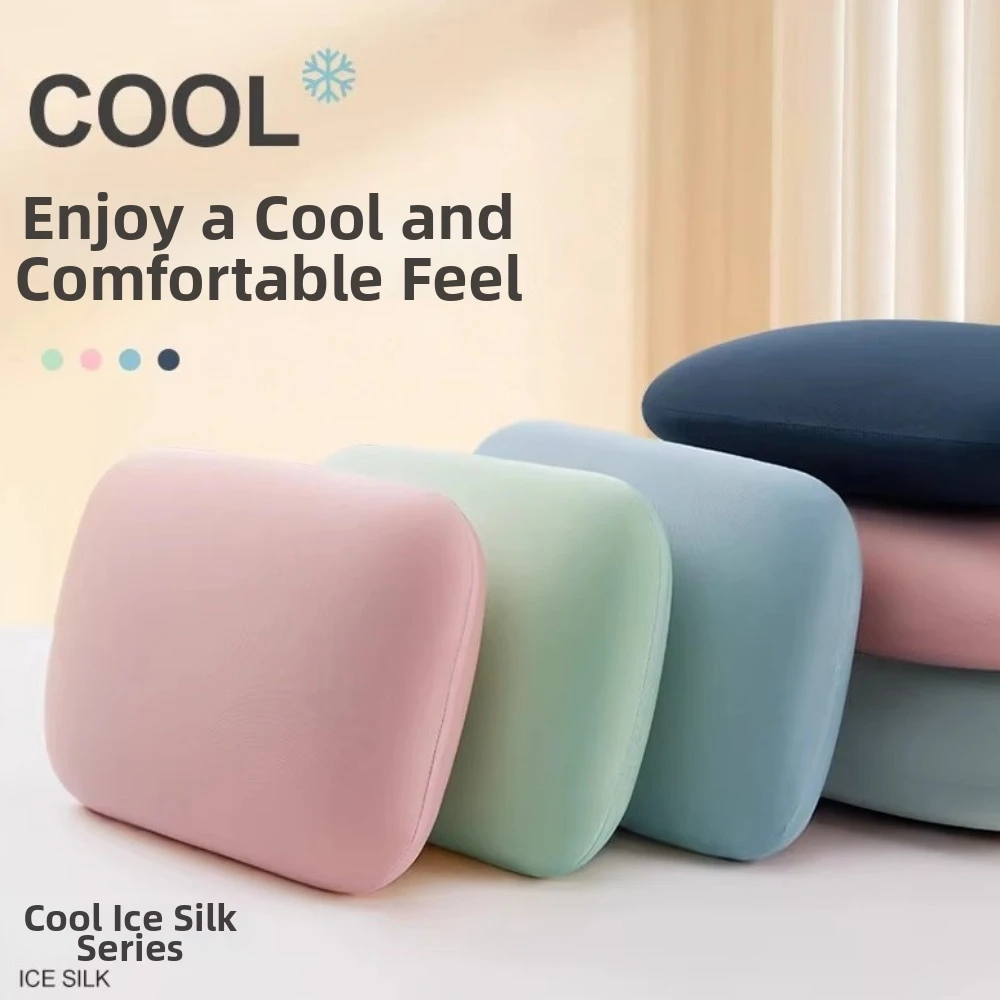 Multi-function Slow Rebound Ice Silk Nap Pillow Ergonomic Comfortable Neck Pillow Soft Cool Touch Cervical Support Pillow Office