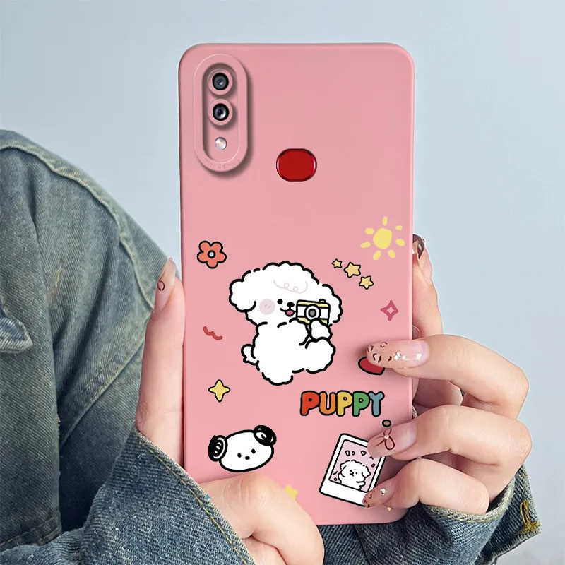 For Samsung Galaxy A10S M01S Phone Case SM-A107 M017 Cover Soft Silicone Sweet Painted Shell Cartoon Lovely Printed Casing Coque