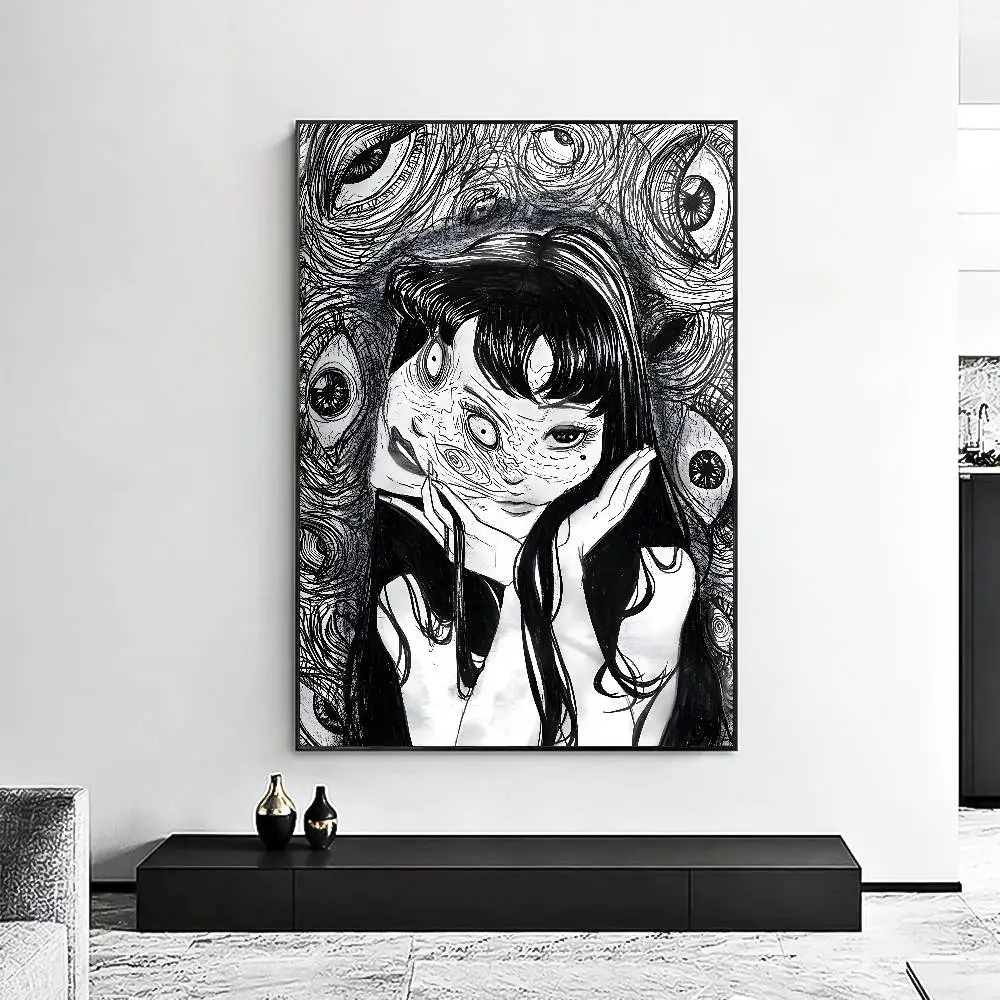 J-Junji Ito T-TomieS ملصق ريترو HD جدار لزج فني مقاوم للماء غرفة المعيشة المنزلي غرفة النوم الديكور الجمالي #5