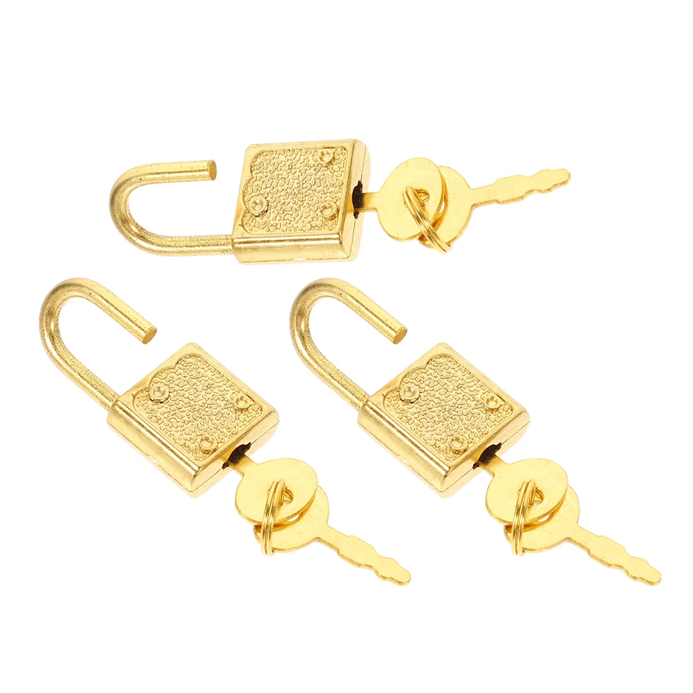 

3 set Pirate Safe Wear Kids Mini Locks Cabinet Wooden Box Set Padlock Toy Game Props Wooden Padlock Sets Box Latch