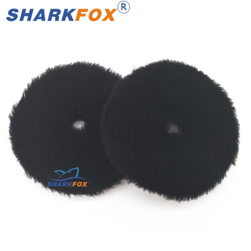 Sharkfox-Almofada De Polimento De Lã Para Carro, Máquina De Polir, Encerar, Lustrar, Cuidados De Pintura, 5 PCs por Lote, 5 in, 6in