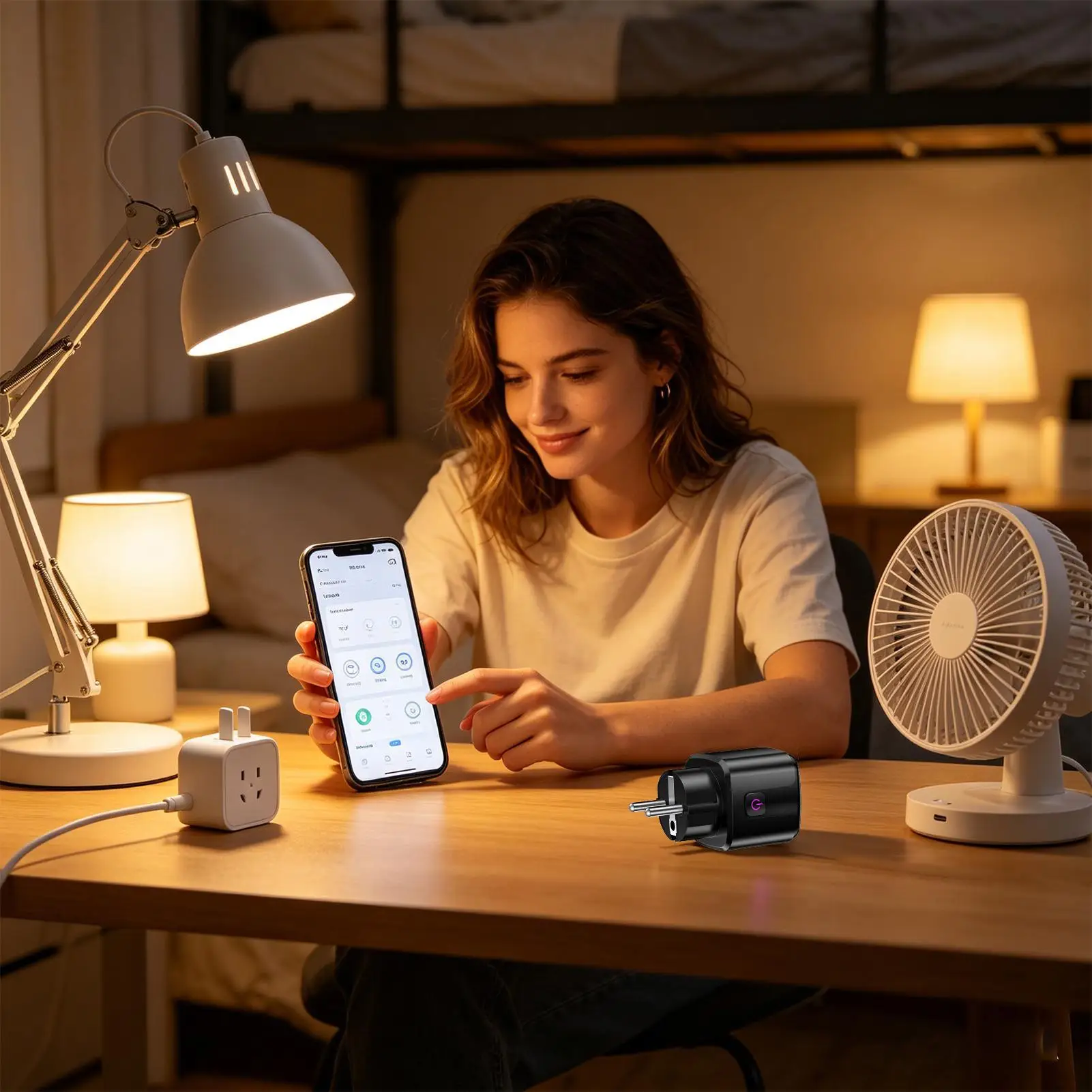 For  Alexa Smart Outlet Wireless Voice Control Child-Safe WiFi Wireless Smart Outlet For Men Women Bedroom Kitchen Home Indoor