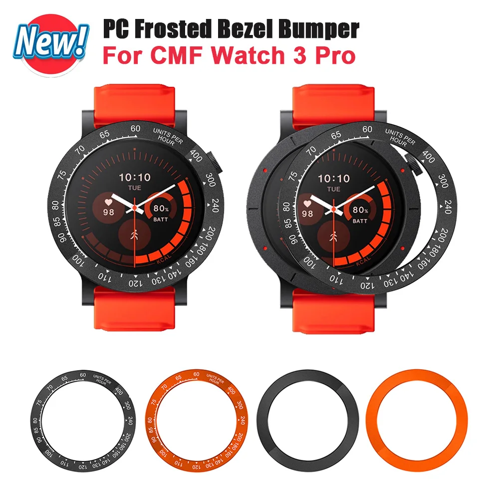 PC Matte Ring Bezel for CMF Watch Pro 3 SmartWatch Anti-scratch Shell Bumper Cover for CMF Pro 3 Accessories Protective Case