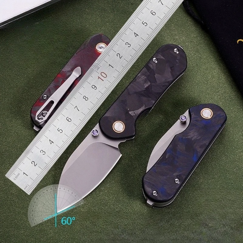 KLAKEN High Quality 14C28N Blade Folding Pocket Outdoor Camping Hiking Survival Knife Portable Utility Fruit Knives EDC Tools