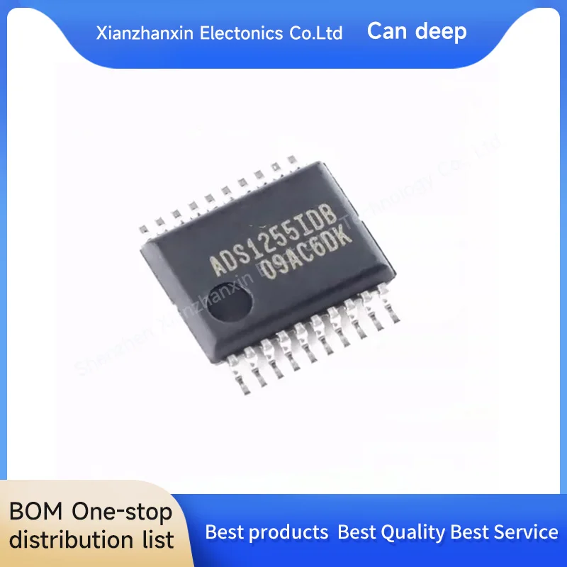 1pcs/lot ADS1255IDBR ADS1255IDB ADS1255 SSOP20 Digital-to-Analog Converter Chip