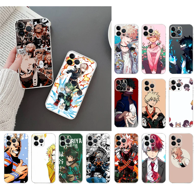 

Phone Case For iphone 17ProMax Air 16 15 14 13 Pro Max 15 16 Pro 15Plus Anime My Hero Academia deku bakugou Boku