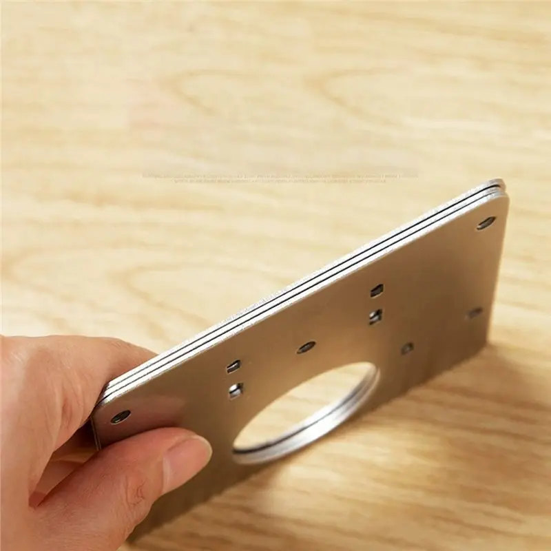 VEHO-لوحة إصلاح مفصلات خزانة المطبخ، الفولاذ المقاوم للصدأ، مجموعة أدوات مفصلات باب الخزانة، مجموعة أطباق إصلاح الخزانة #4