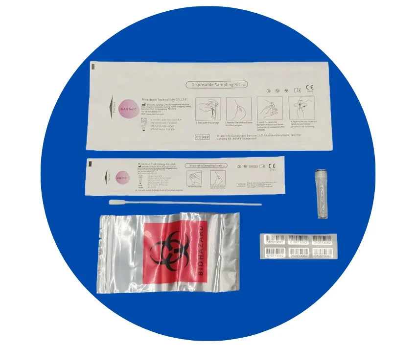 Recommended Total Length 147MM Non-Woven Oral Swab DNA Testing Disposable Transport Media Tube Sampling Kit