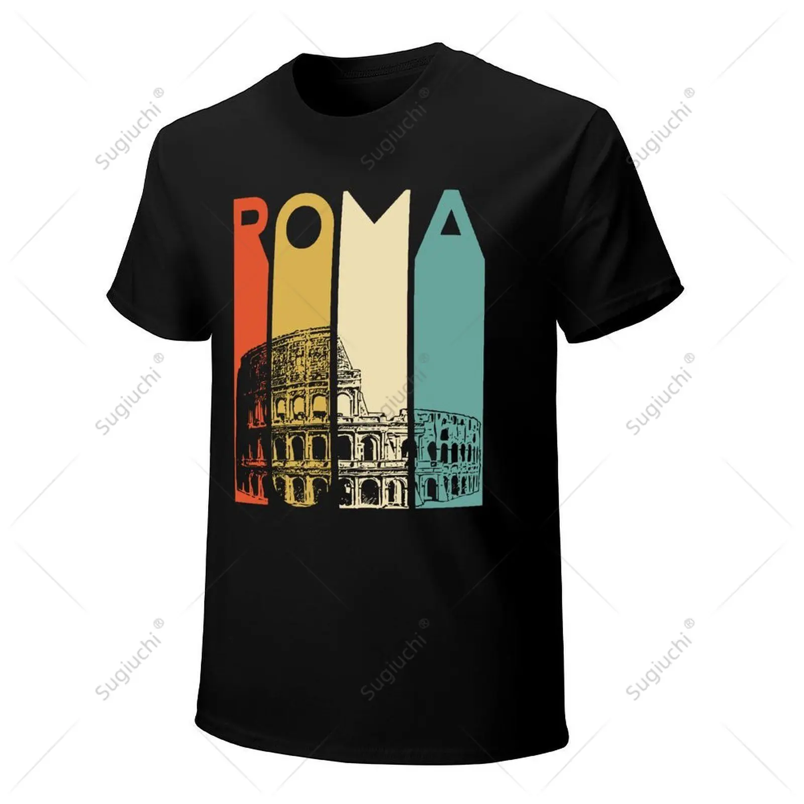 Unisex Men Rome Italy Roma Italian Retro Vintage Coliseum Architecture Tshirt Tees T Shirts Women Boys 100% Cotton T-Shirt